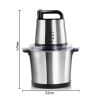 RAF European standard cross-border stainless steel large-capacity electric meat grinder, vegetable and meat grinder, household dual-speed food processor, 10L Specification image